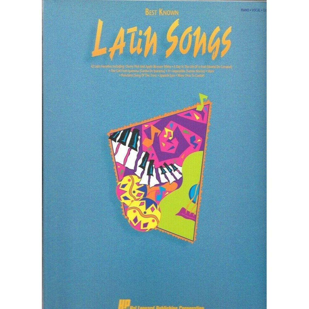 Best Known Latin Songs Book - 42 Latin Favorites Apple Blossom etc  30015pb
